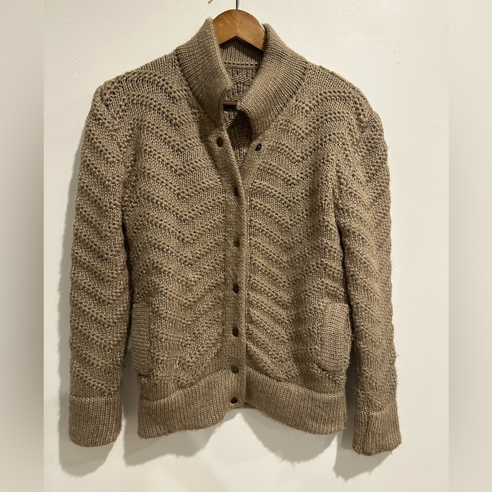 RUN TIME Vintage Wool Blend Knit Button‎ Up Sweater Size M
